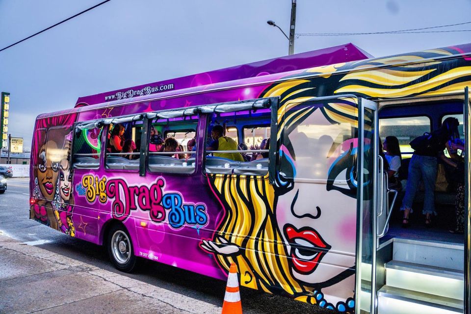 Nashville: Drag Queen Party Bus w/Games, Dancing & Drag Show - The Gulch, Midtown, SoBro, and Music Row views from the bus