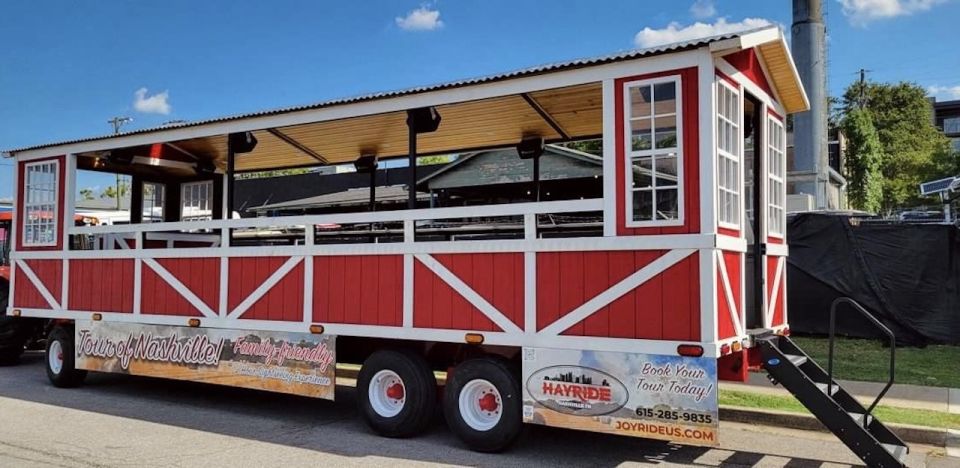 Nashville: Guided Hayride Tractor Ride and Sightseeing Tour - Your route across Nashville: from Broadway to Marathon Village