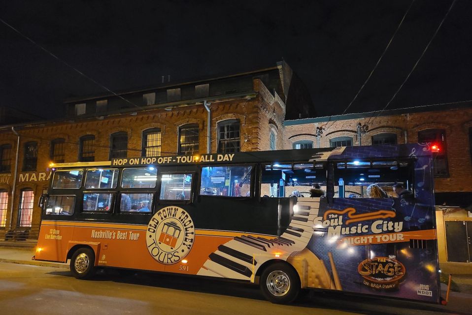 Nashville: Music City Nighttime Trolley Tour - The core route: Music Row studios, Ryman Auditorium, and the history engine