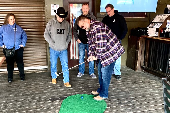 Nashville Pub Crawl Golf Game by Golf Cart - Stop 1 at Joyride Nashville: private cart, mobile putting green, and five-bar play